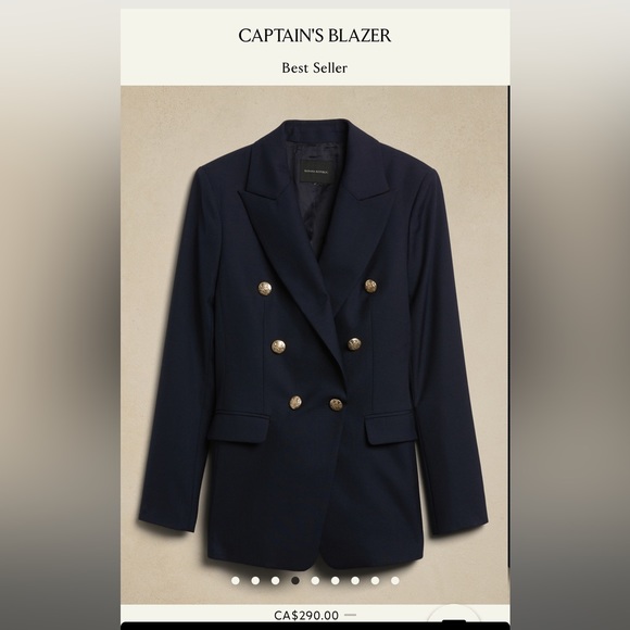 Banana Republic Double Breasted Captain’s Blazer (4 Tall) - Picture 1 of 15